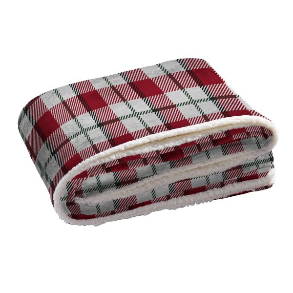Sunbeam Northern Luxe Heated Throw Red