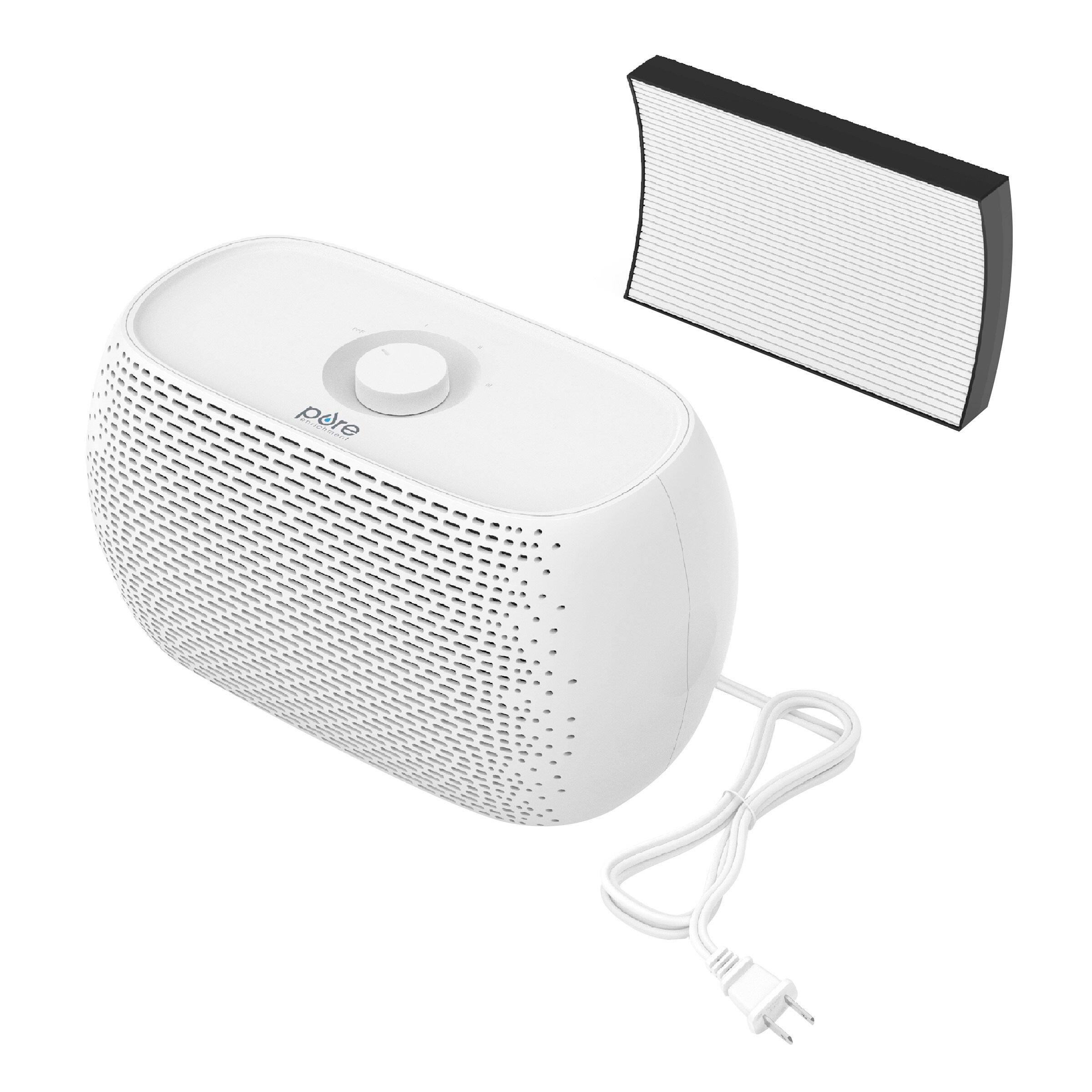 PureZone Breeze Tabletop Air Purifier with Replacement Air Filter