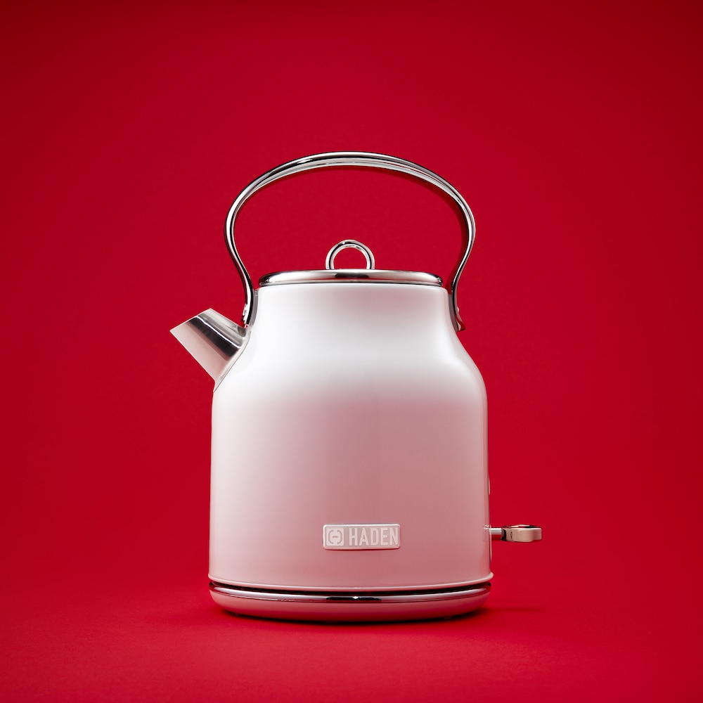 Haden Heritage 1.7 Liter (7 Cup) Stainless Steel Electric Kettle, Ivory