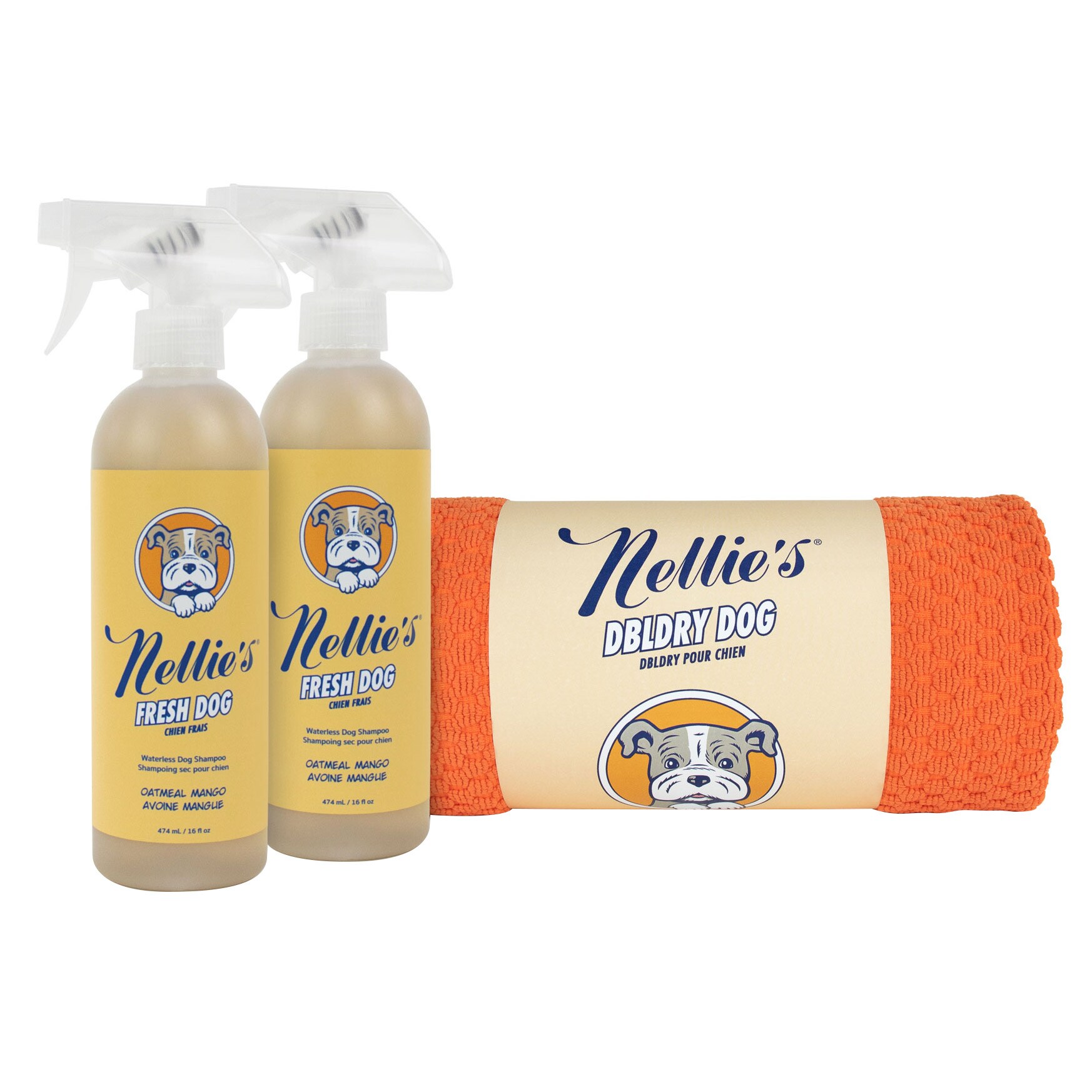 Nellie’s Fresh Dog Waterless Dog Shampoo with Towel
