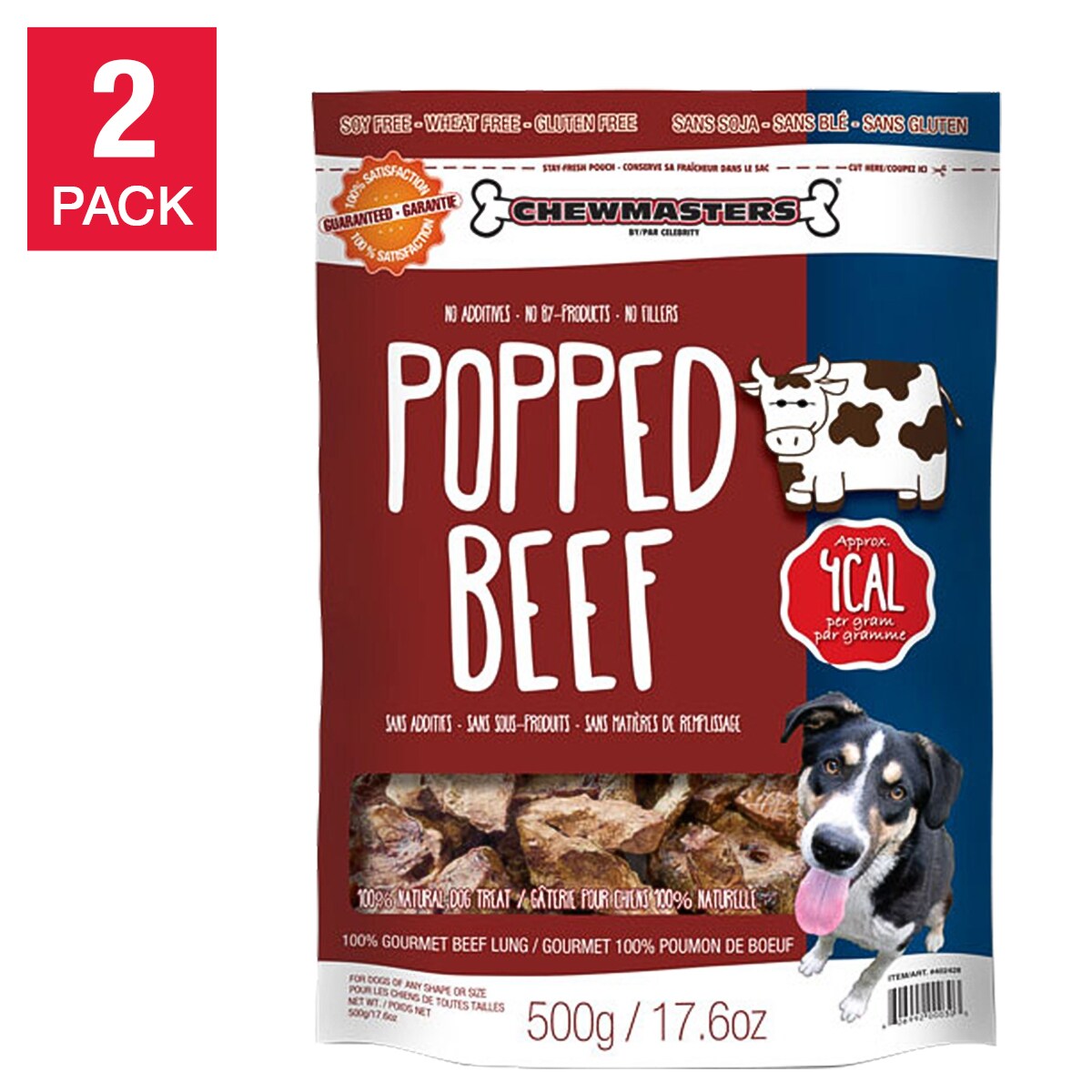 Chewmasters Popped Beef Dog Treats
