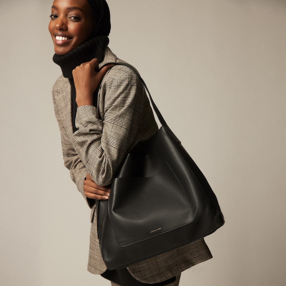 Love & Lore SOFT HOBO BAG, BLACK - seasonsgala.com