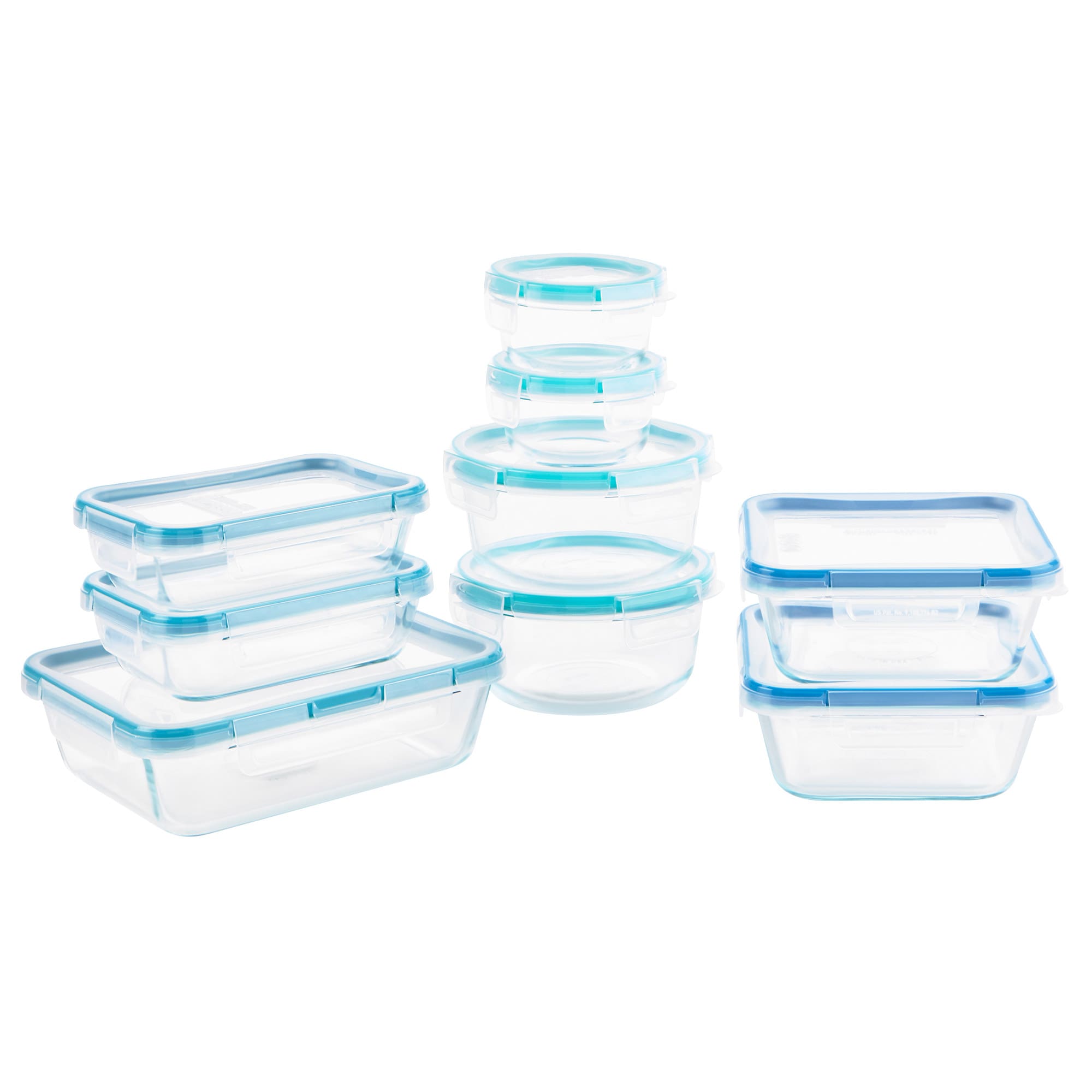 Pyrex Snapware Glass Food Storage Set Airtight Leak Proof Lid Container 18  piece