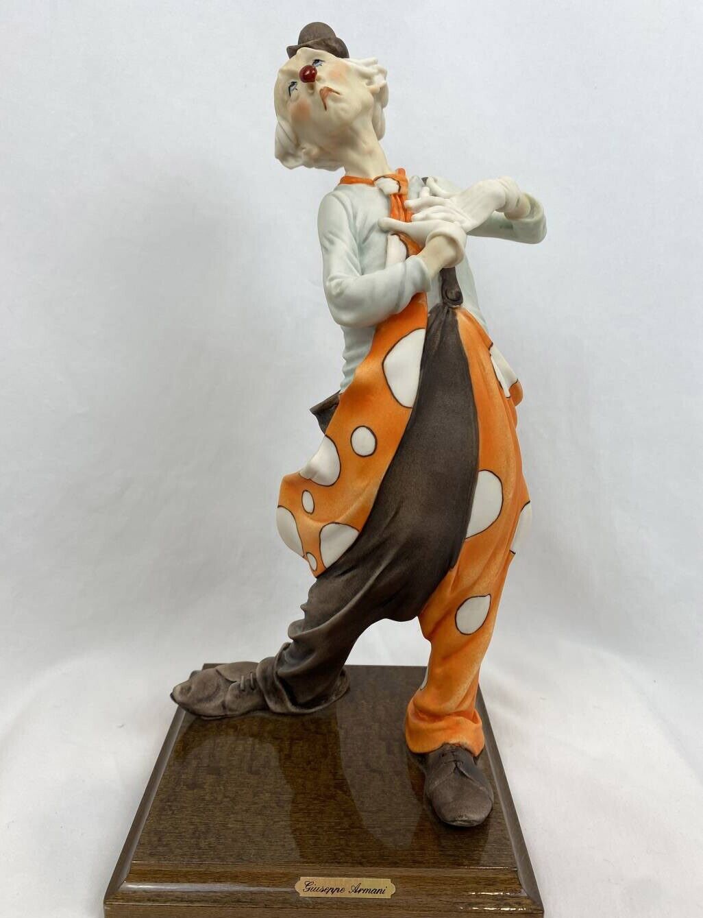 Vintage Porcelain Capodimonte Giuseppe Armani Clown Figure Statue Sculpture  