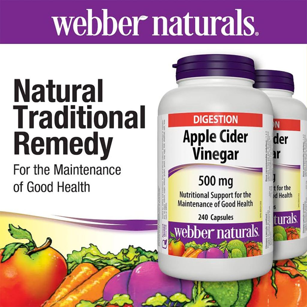 webber naturals Apple Cider Vinegar, 240 Capsules, 2pack