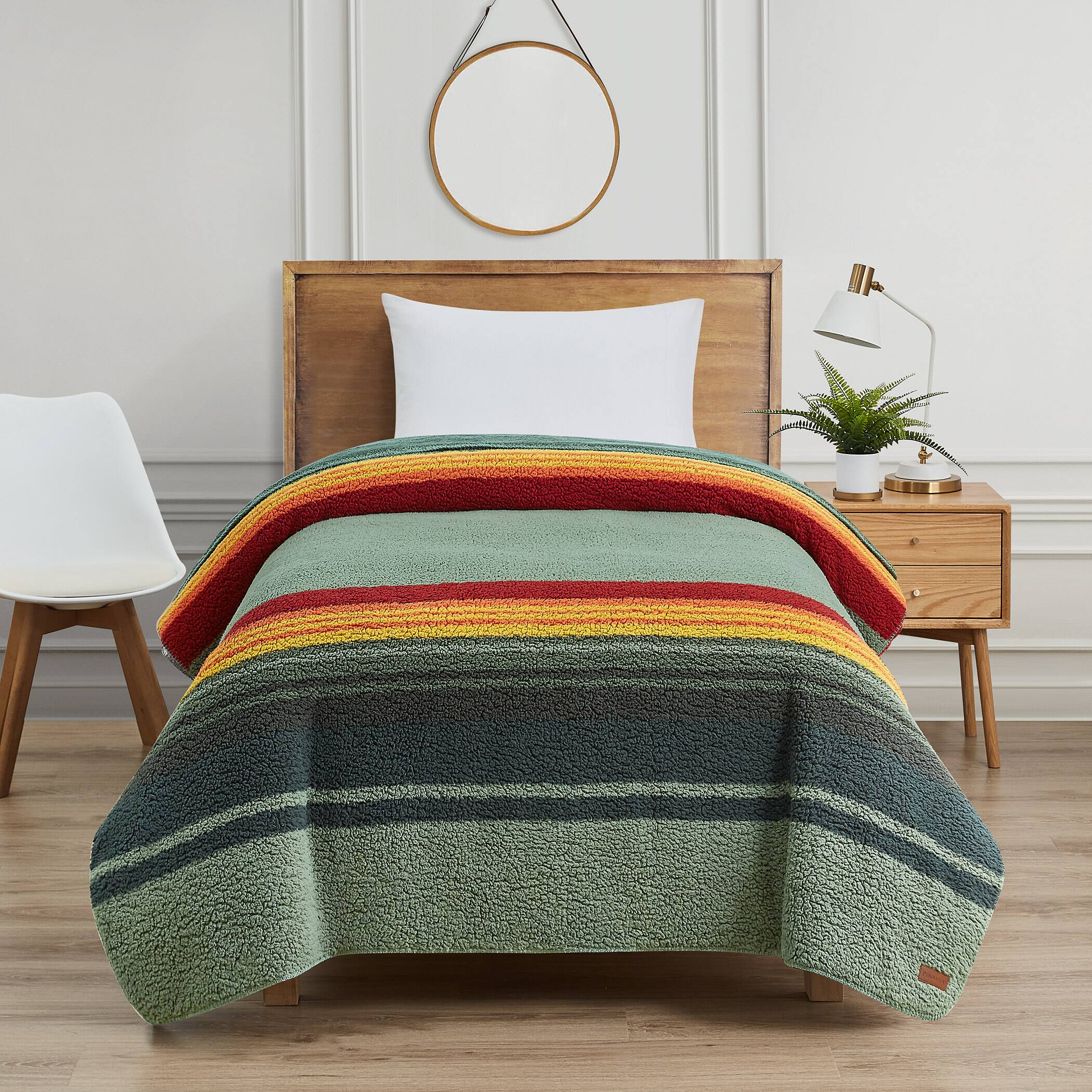 Pendleton Twin Sherpa Blanket Green