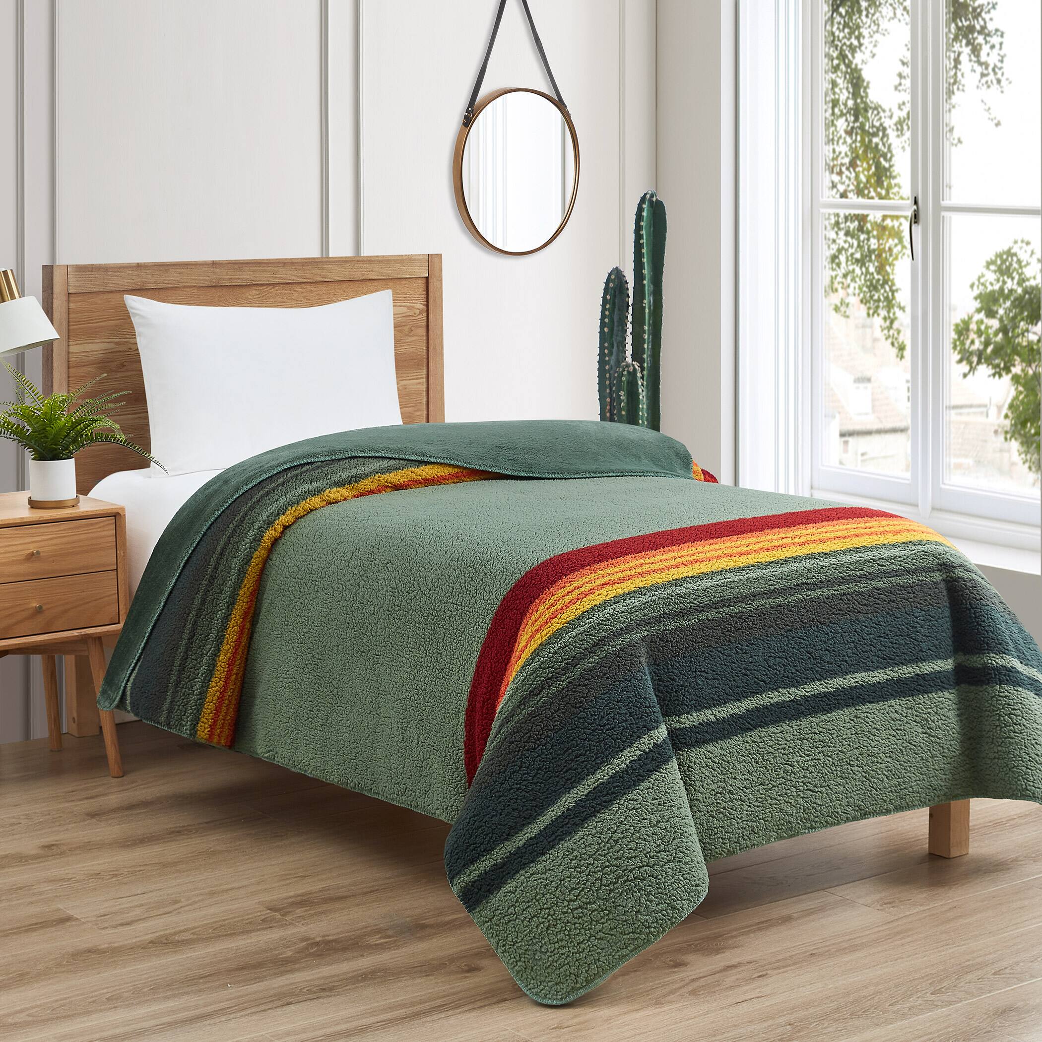 Pendleton Twin Sherpa Blanket Green