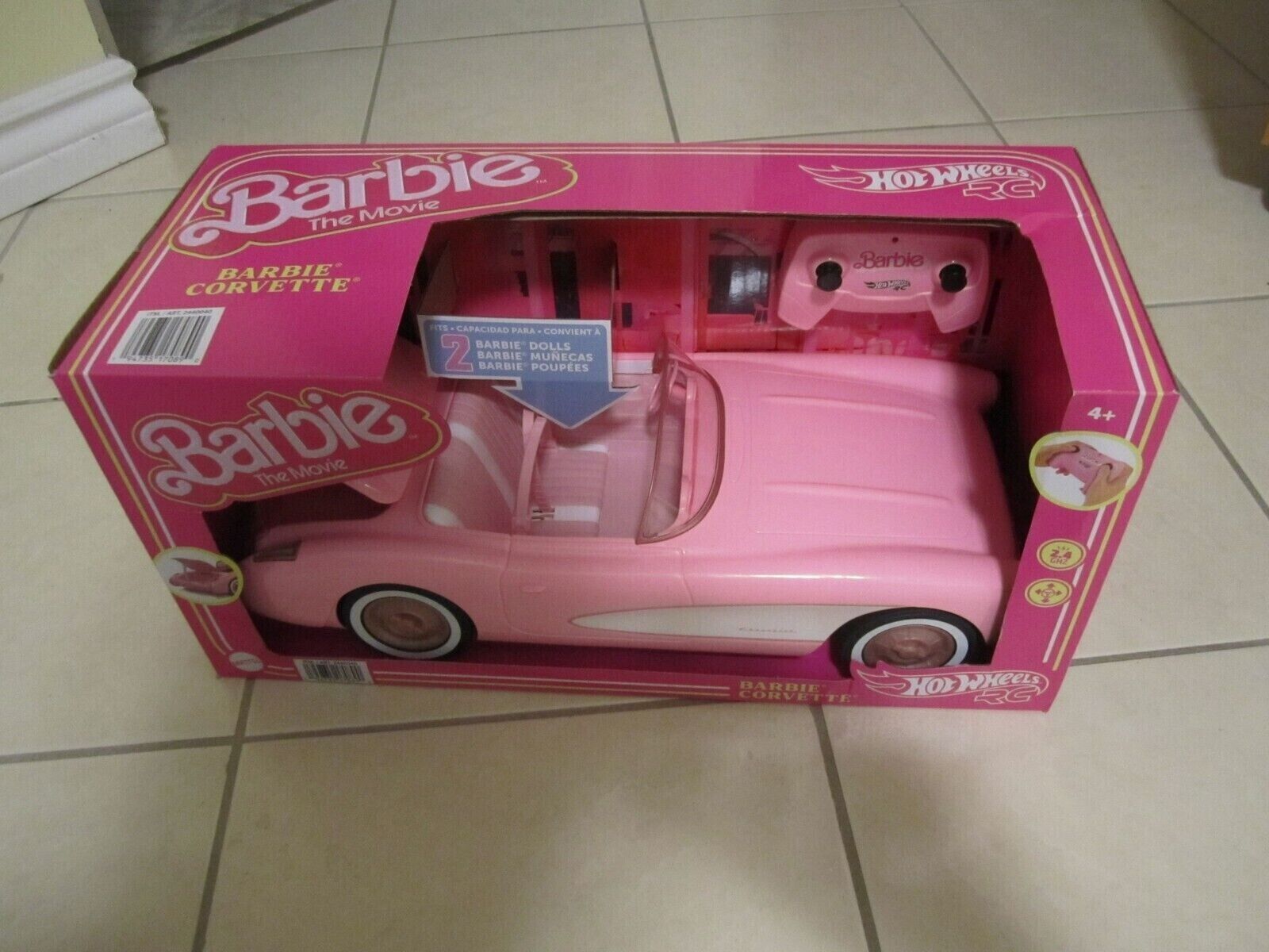 Barbie The Movie Hot Wheels' RC Corvette Remote Control Car 2023 Brand New